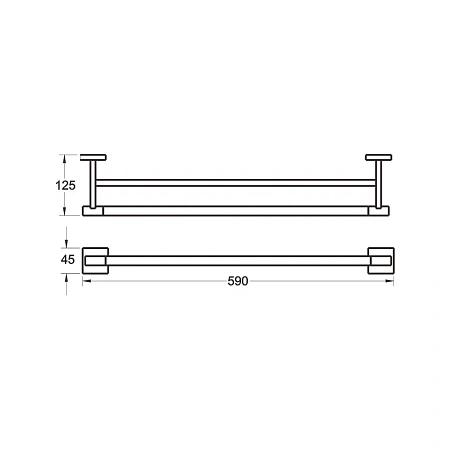 Полотенцедержатель Rose RG3027H золото/черный Полотенцедержатель Rose RG3027H золото/черный