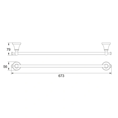 Полотенцедержатель Rose RG1917T пепельный Полотенцедержатель Rose RG1917T пепельный