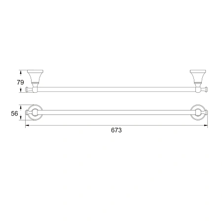 Полотенцедержатель Rose RG1917H черный Полотенцедержатель Rose RG1917H черный