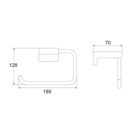 Полотенцедержатель Rose RG1806H черный Полотенцедержатель Rose RG1806H черный