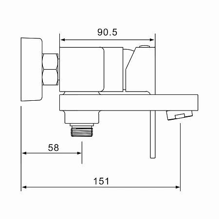 Смеситель для ванны Rose R2802C белый Смеситель для ванны Rose R2802C белый