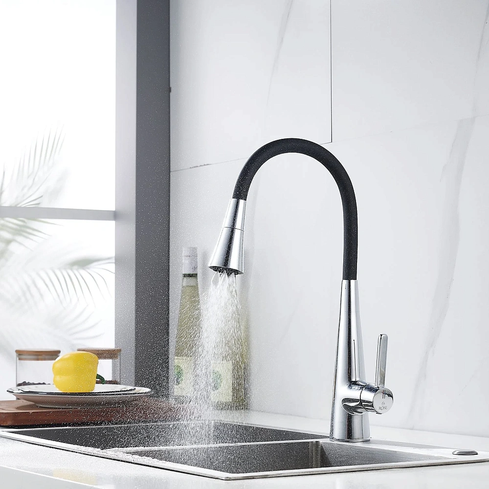 Смеситель для кухни Rose R213 с гибким изливом, хром — Изображение 13