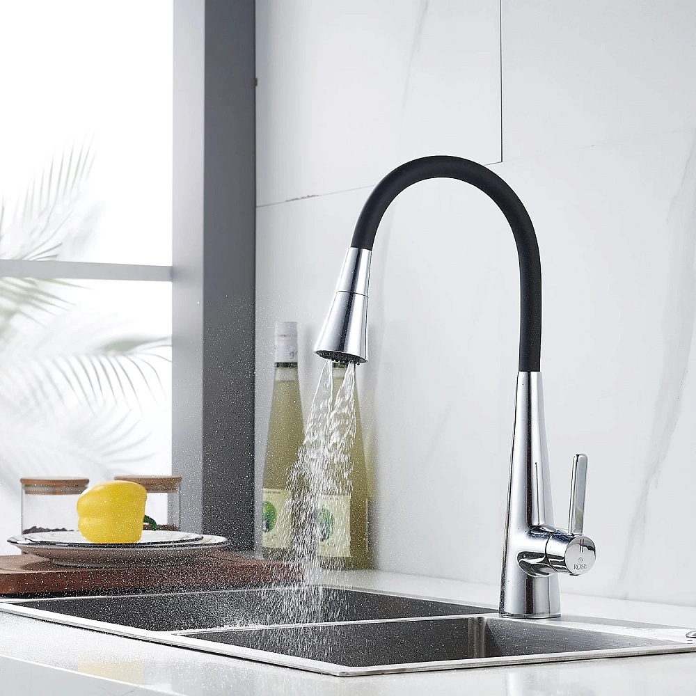 Смеситель для кухни Rose R213 с гибким изливом, хром — Изображение 14