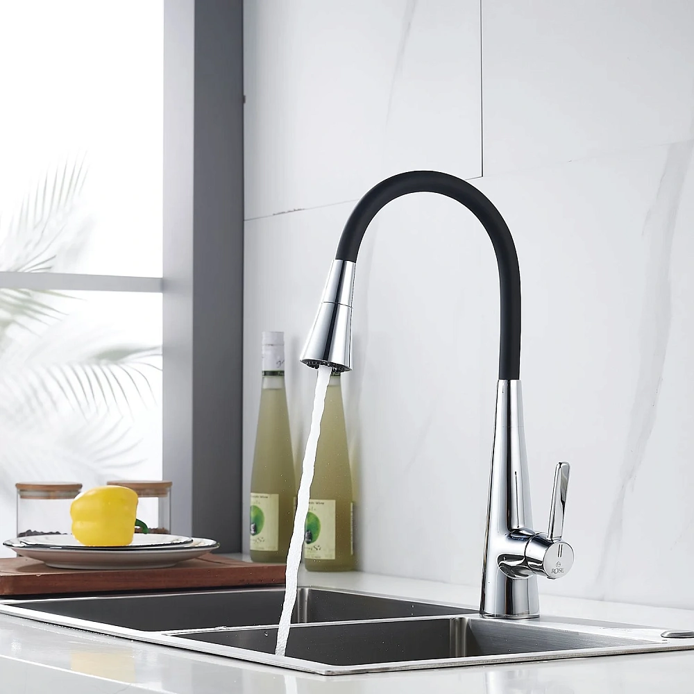Смеситель для кухни Rose R213 с гибким изливом, хром — Изображение 16