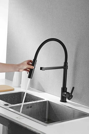 Смеситель для кухни Rose R133H черный Смеситель для кухни Rose R133H черный