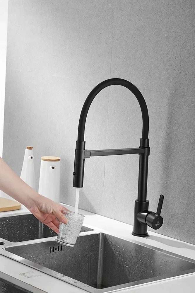 Смеситель для кухни Rose R133H черный — Изображение 6