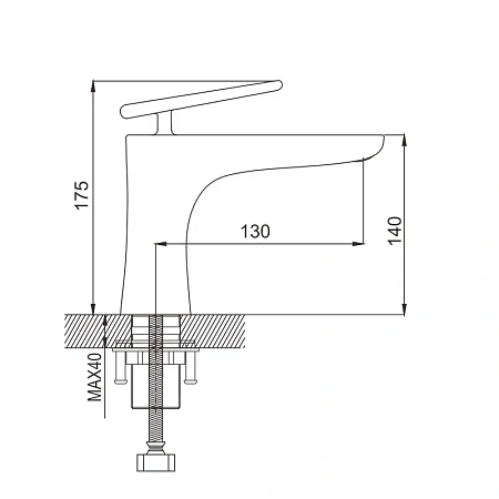 Смеситель для раковины Rose R16F R1601F белый/хром Смеситель для раковины Rose R16F R1601F белый/хром