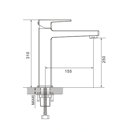 Смеситель для раковины Rose R2811 хром Смеситель для раковины Rose R2811 хром