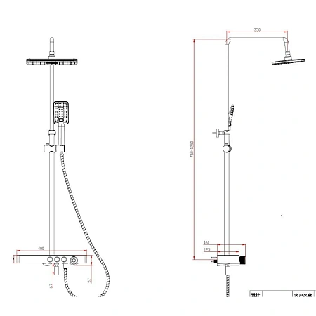 Душевая система Savol SK-H3345A хром Душевая система Savol SK-H3345A хром