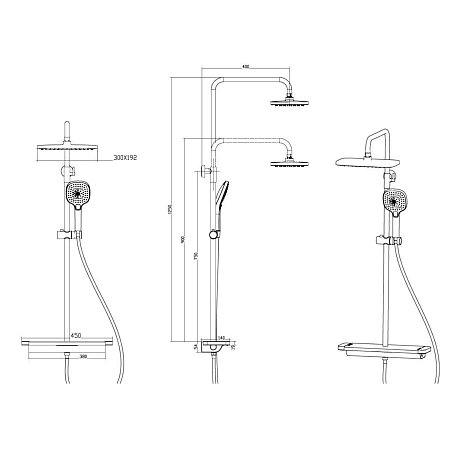 Душевая система Savol SK-H3145H черный Душевая система Savol SK-H3145H черный