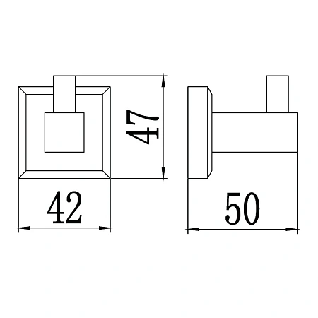Крючок Savol S-009553 хром Крючок Savol S-009553 хром