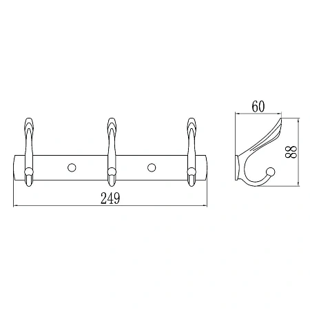 Крючок Savol S-00113B золото Крючок Savol S-00113B золото