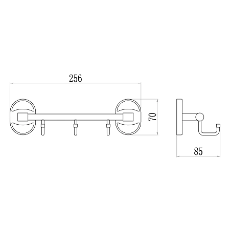 Крючок Savol S-008203-1 хром Крючок Savol S-008203-1 хром