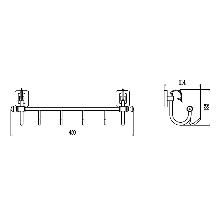 Крючок Savol S-006474 бронза Крючок Savol S-006474 бронза
