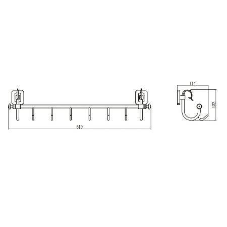 Крючок Savol S-006476 бронза Крючок Savol S-006476 бронза