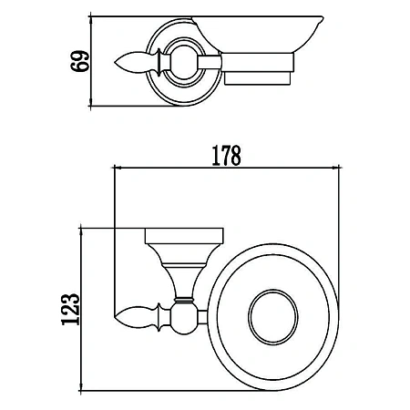 Мыльница Savol S-06859B золото Мыльница Savol S-06859B золото