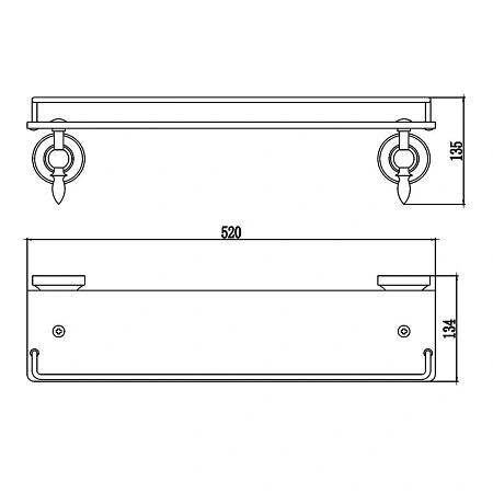 Полка Savol S-06891B золото Полка Savol S-06891B золото
