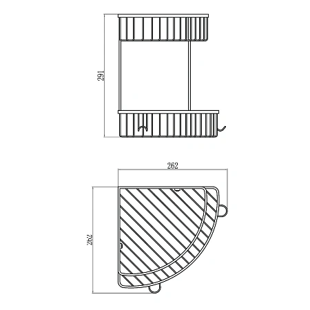 Полка Savol S-002514-2 угловая, хром Полка Savol S-002514-2 угловая, хром