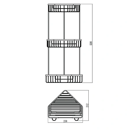 Полка Savol S-002832-3 угловая, хром Полка Savol S-002832-3 угловая, хром
