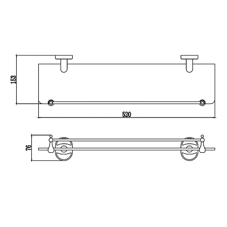 Полка Savol S-007091 хром Полка Savol S-007091 хром