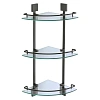 Полка Savol S-065322H-3 угловая, черный Полка Savol S-065322H-3 угловая, черный