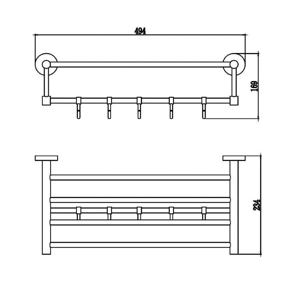 Полотенцедержатель Savol S-508745 хром — Изображение 2