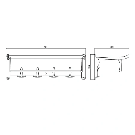 Полотенцедержатель Savol S-06099C бронза Полотенцедержатель Savol S-06099C бронза