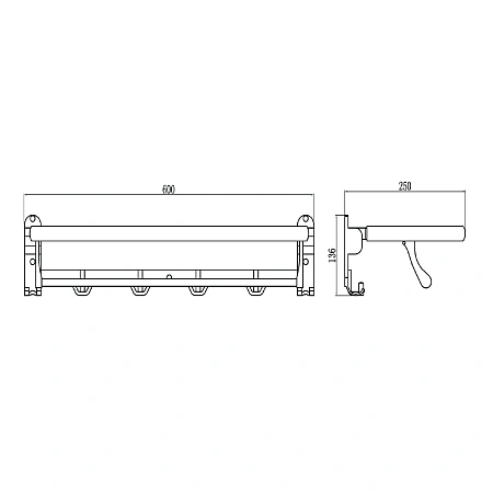 Полотенцедержатель Savol S-007099 хром Полотенцедержатель Savol S-007099 хром