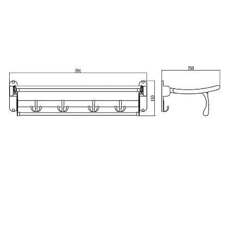 Полотенцедержатель Savol S-009099 хром Полотенцедержатель Savol S-009099 хром