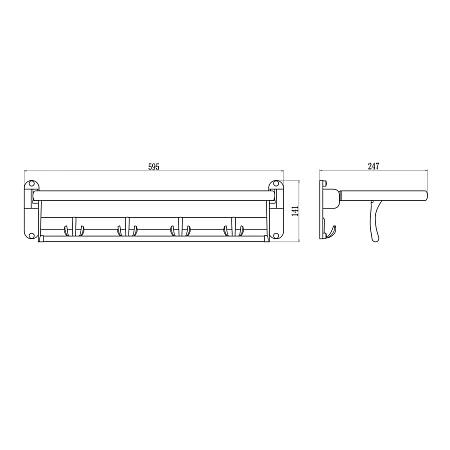 Полотенцедержатель Savol S-004099 хром Полотенцедержатель Savol S-004099 хром
