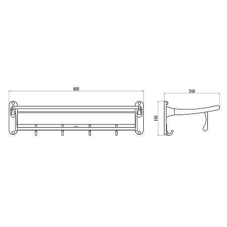 Полотенцедержатель Savol S-005099 хром Полотенцедержатель Savol S-005099 хром