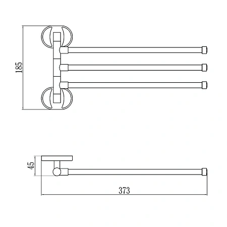 Полотенцедержатель Savol S-008603 хром Полотенцедержатель Savol S-008603 хром
