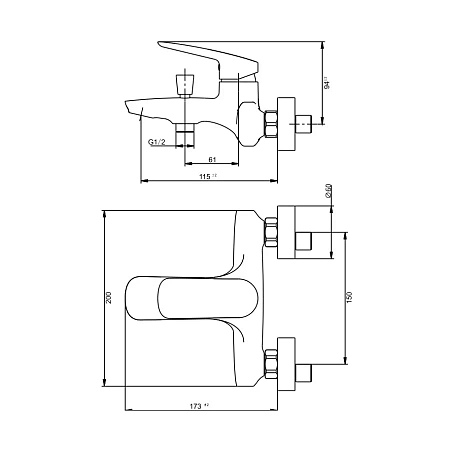 Смеситель для ванны Savol SK-H7101 хром Смеситель для ванны Savol SK-H7101 хром