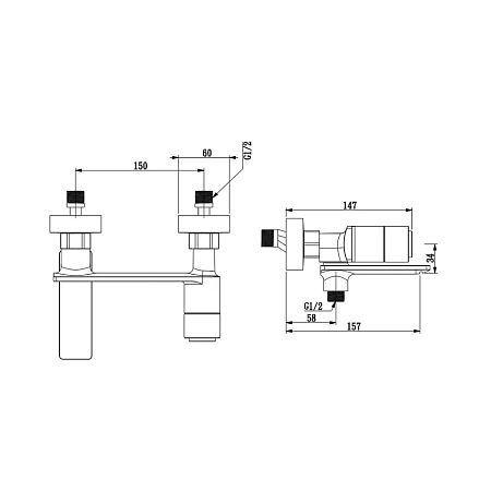 Смеситель для ванны Savol S-601831 хром Смеситель для ванны Savol S-601831 хром