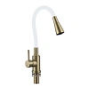 Смеситель для кухни Savol S-3002CM-02 с гибким изливом, золото матовое