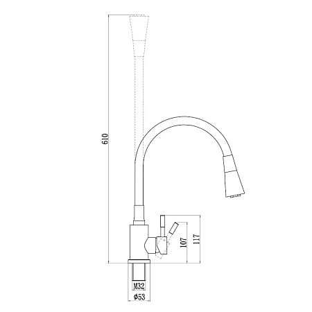 Смеситель для кухни Savol S-3002CM-07 с гибким изливом, золото матовое Смеситель для кухни Savol S-3002CM-07 с гибким изливом, золото матовое