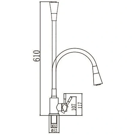 Смеситель для кухни Savol S-3002AM12 хром Смеситель для кухни Savol S-3002AM12 хром