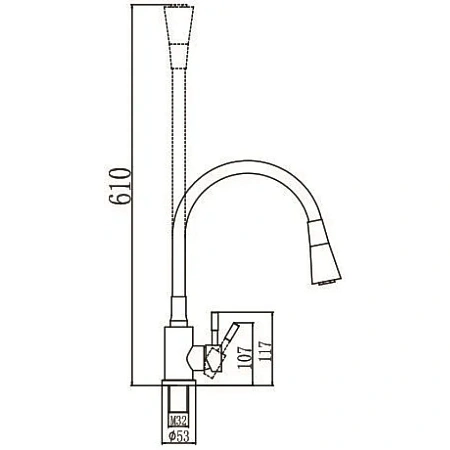 Смеситель для кухни Savol S-3002AM01 хром Смеситель для кухни Savol S-3002AM01 хром