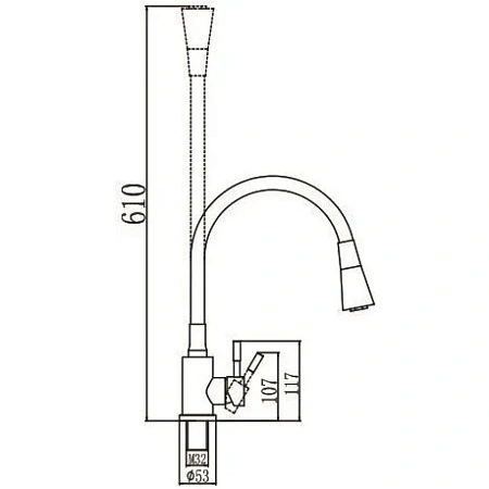 Смеситель для кухни Savol S-3002AM04 хром Смеситель для кухни Savol S-3002AM04 хром