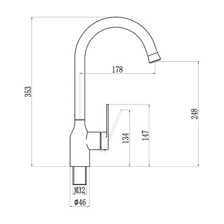 Смеситель для кухни Savol S-601816H черный Смеситель для кухни Savol S-601816H черный