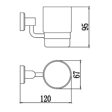 Стакан Savol S-009558 хром Стакан Savol S-009558 хром