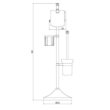 Стойка аксессуаров Savol S-0Y580HB черный/золото Стойка аксессуаров Savol S-0Y580HB черный/золото