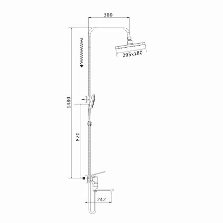 Душевая система Shevanik S8036F белый/хром Душевая система Shevanik S8036F белый/хром