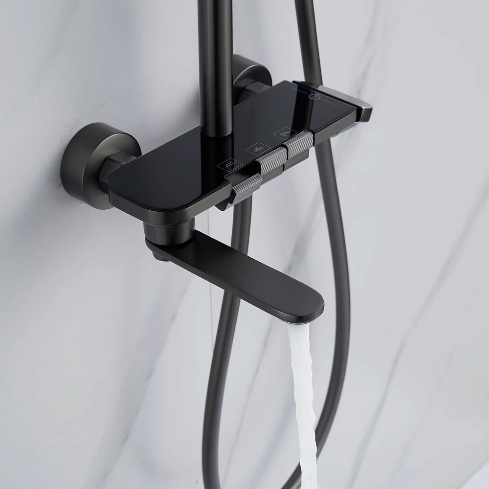 Душевая система Shevanik S4726T оружейная сталь — Изображение 10