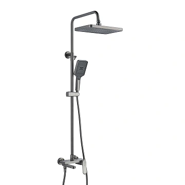 Душевая система Shevanik S4536T оружейная сталь