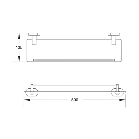 Полка Shevanik SG5119 хром Полка Shevanik SG5119 хром