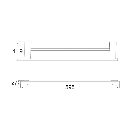 Полотенцедержатель Shevanik SG5727C белый Полотенцедержатель Shevanik SG5727C белый