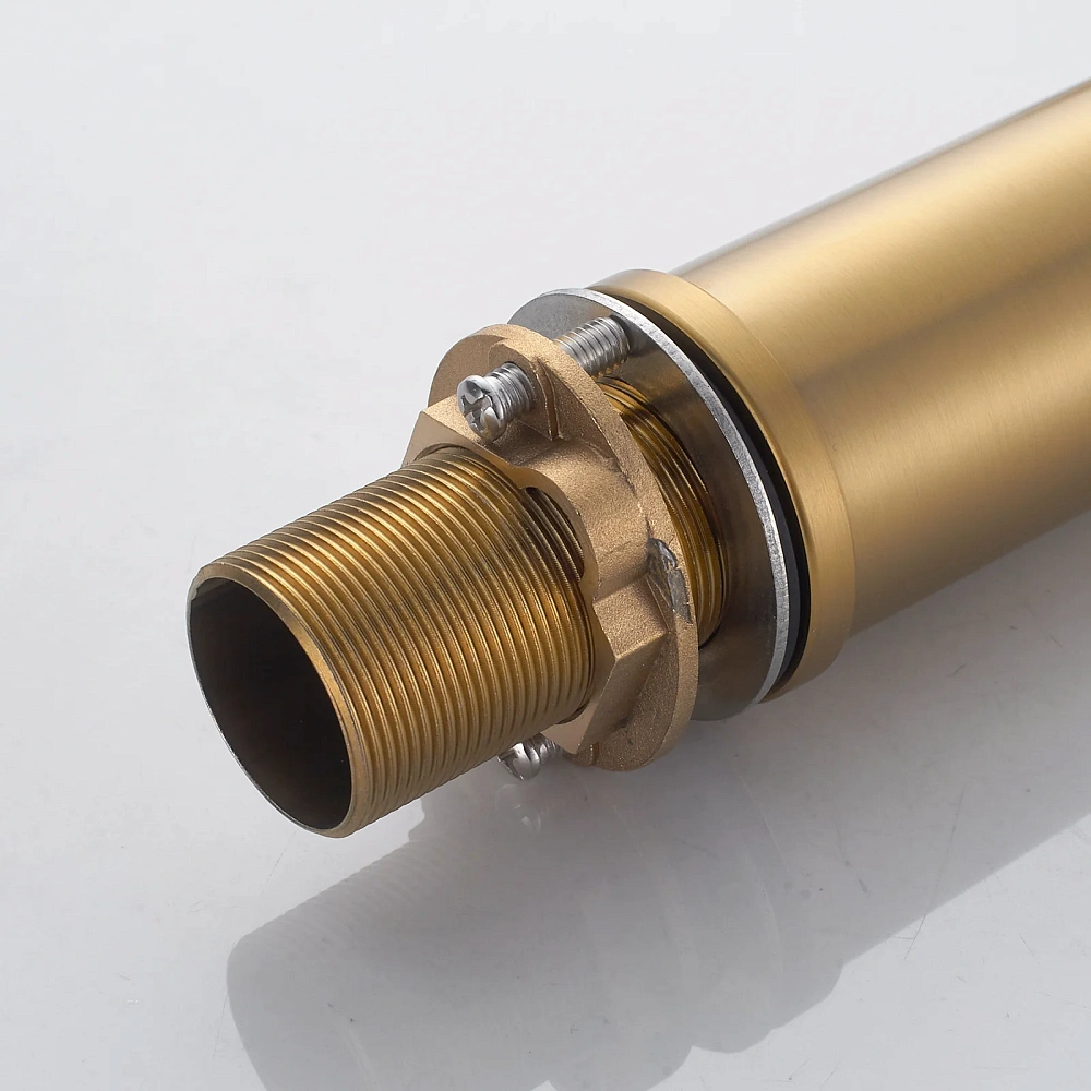 Смеситель для кухни Shevanik S123G-1 с гибким изливом, золотой сатин — Изображение 8