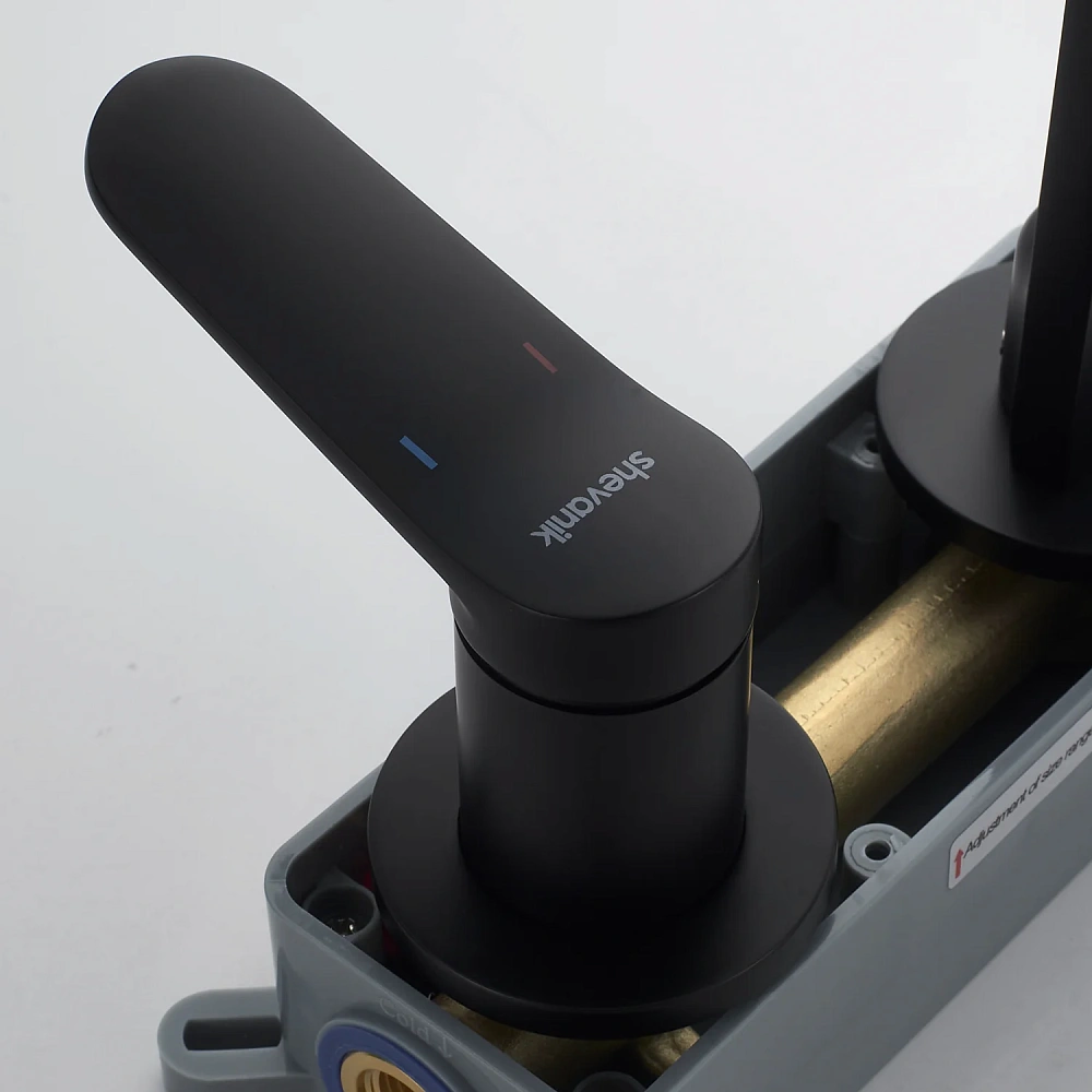 Смеситель для раковины Shevanik S4341H встраиваемый, черный — Изображение 6