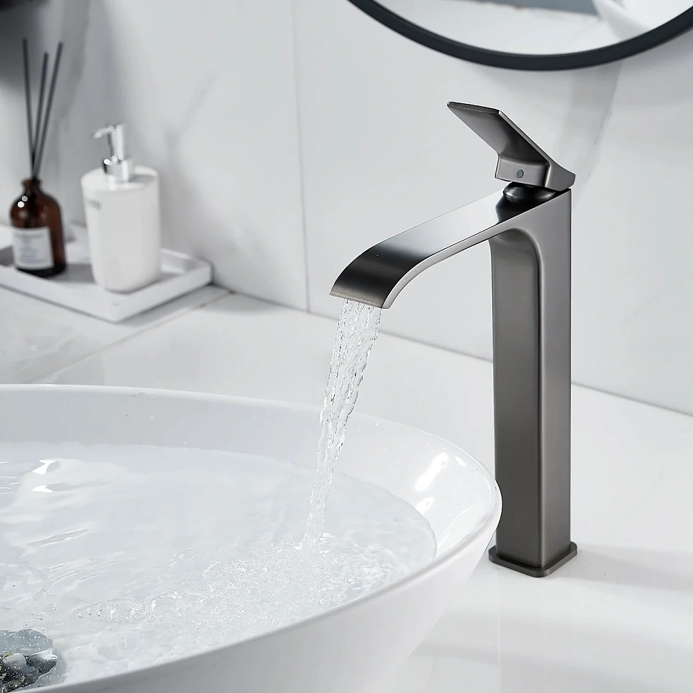 Смеситель для раковины Shevanik S4011T оружейная сталь — Изображение 10